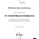 Member of German Society of oral implantology